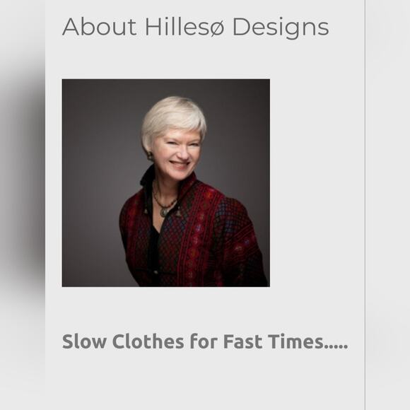 Randi Hilleso Art to wear silk linen lounge jacket. Size M - Picture 12 of 16